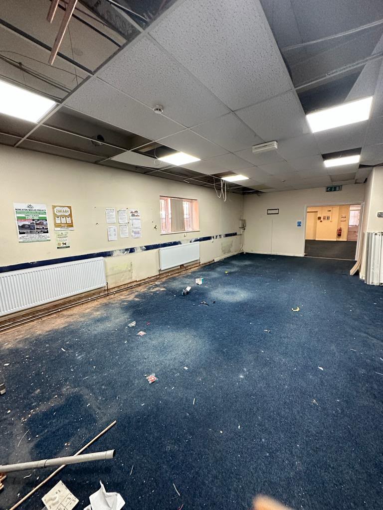 Interior room during the first phase